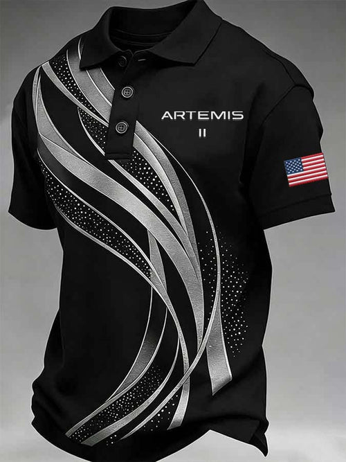 Men's Artemis II Print Polo Shirt
