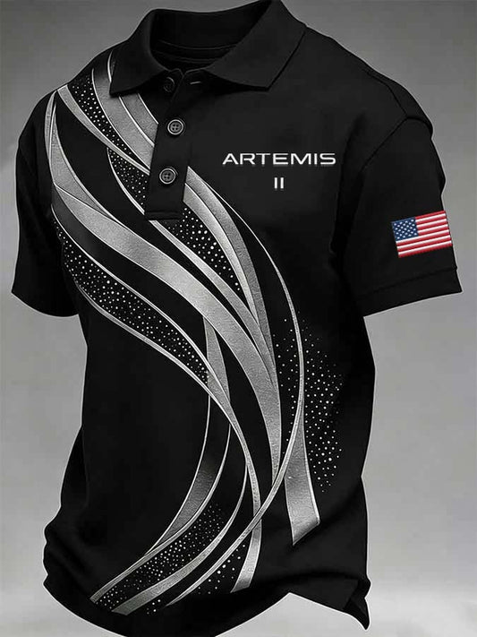 Men's Artemis II Print Polo Shirt