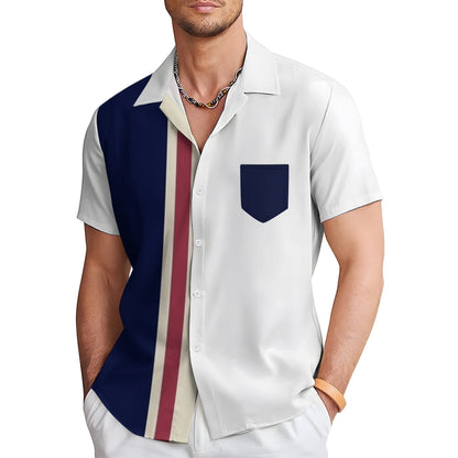 Mens Print Casual Short Sleeve Shirt 2504000290