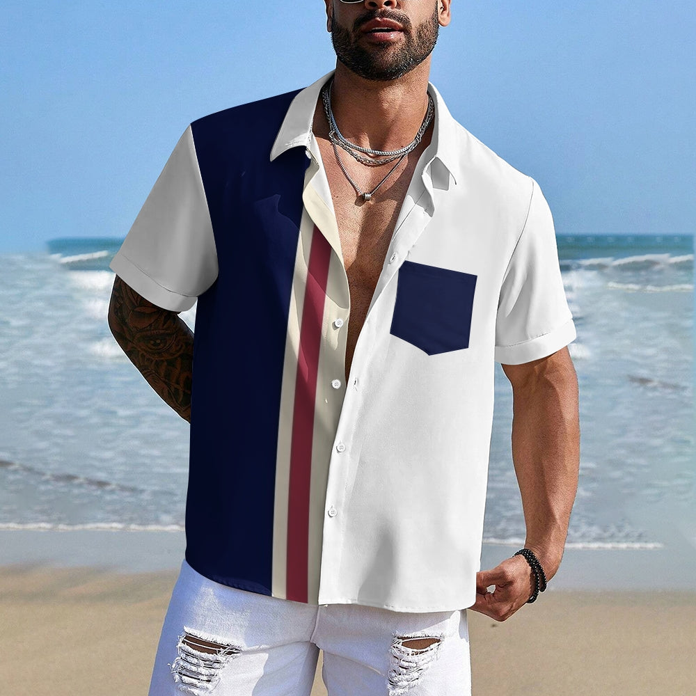 Mens Print Casual Short Sleeve Shirt 2504000290