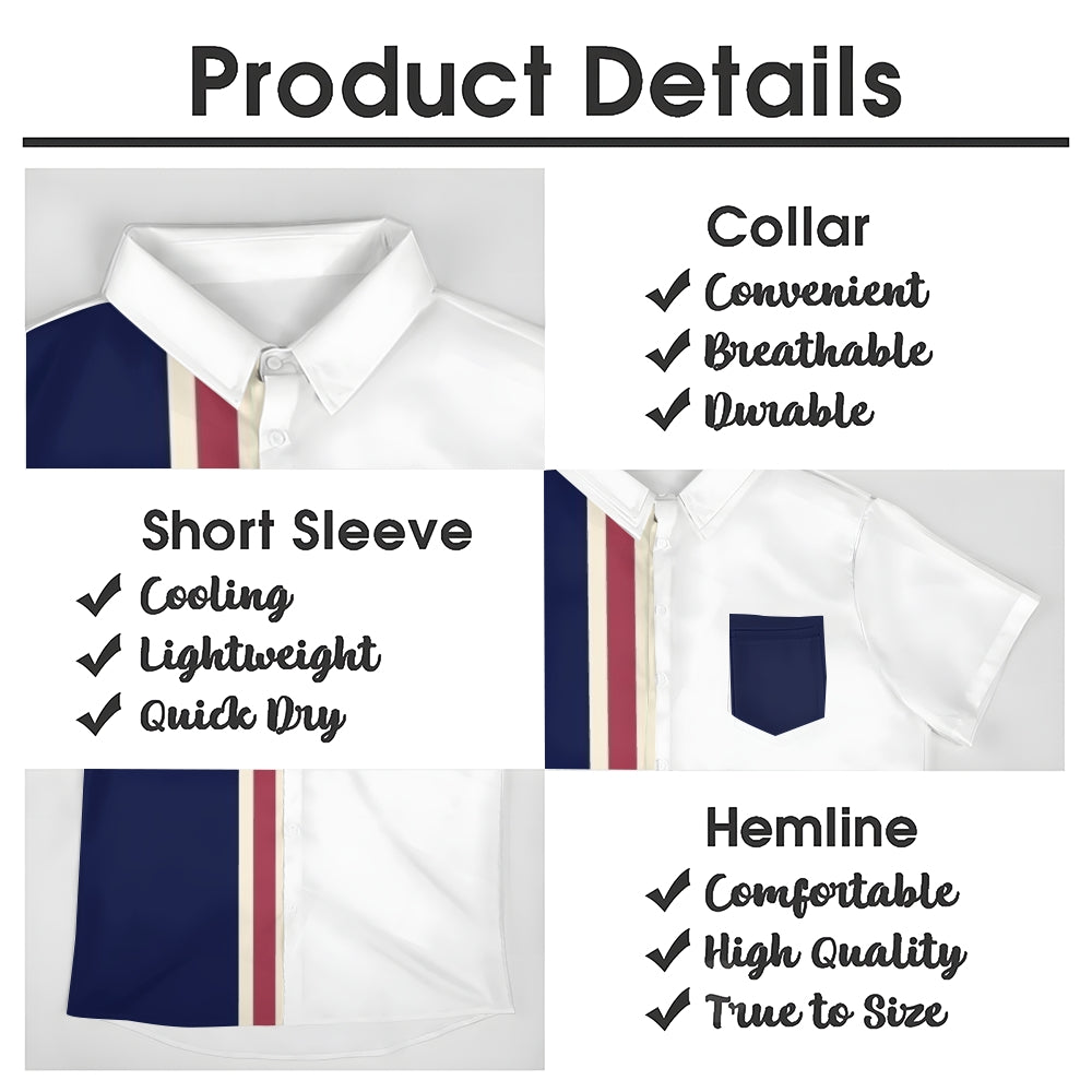 Mens Print Casual Short Sleeve Shirt 2504000290