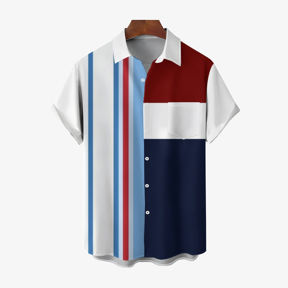 Mens Print Casual Short Sleeve Shirt 2504000291