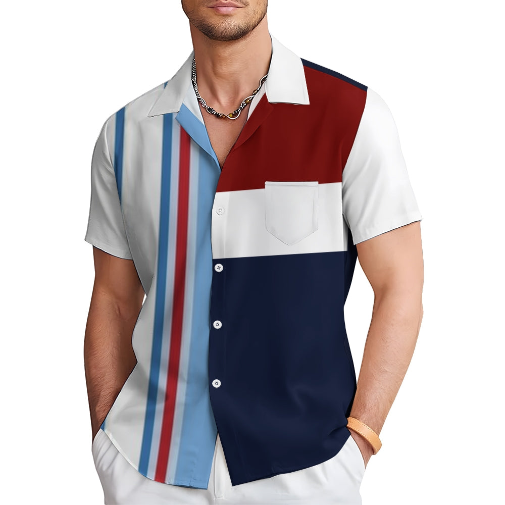Mens Print Casual Short Sleeve Shirt 2504000291