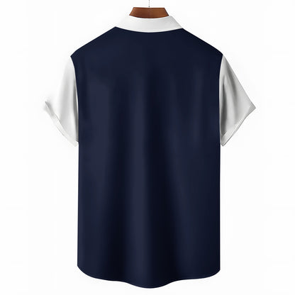 Mens Print Casual Short Sleeve Shirt 2504000291