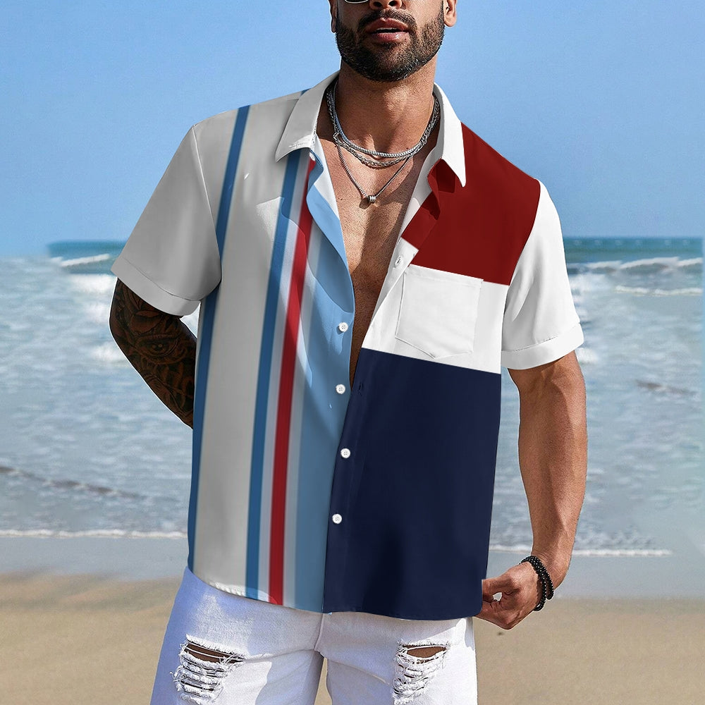 Mens Print Casual Short Sleeve Shirt 2504000291