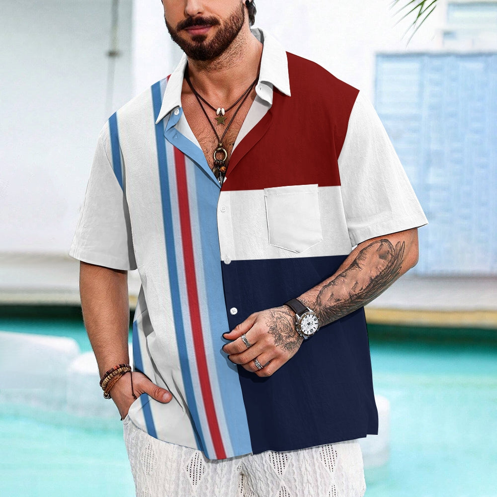 Mens Print Casual Short Sleeve Shirt 2504000291