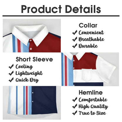 Mens Print Casual Short Sleeve Shirt 2504000291