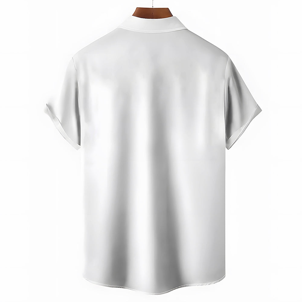 Mens Print Casual Short Sleeve Shirt 2504000398