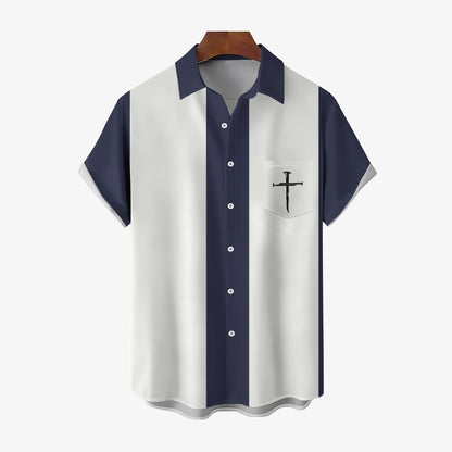 Mens Print Casual Short Sleeve Shirt 2504000396