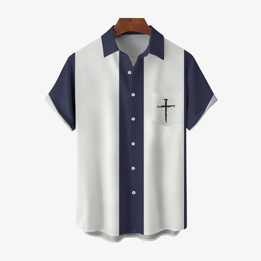 Mens Print Casual Short Sleeve Shirt 2504000396