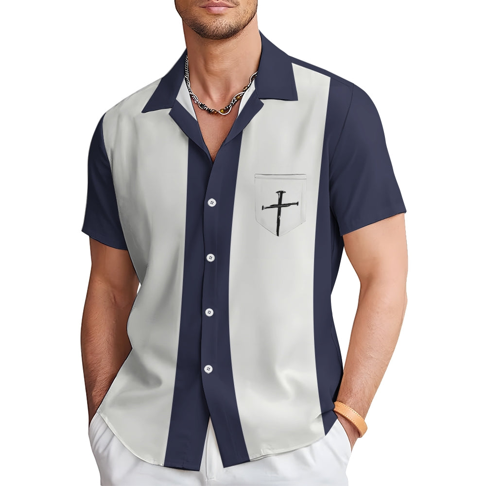 Mens Print Casual Short Sleeve Shirt 2504000396