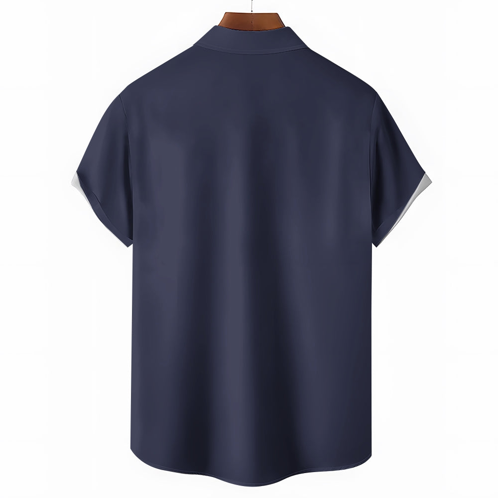 Mens Print Casual Short Sleeve Shirt 2504000396