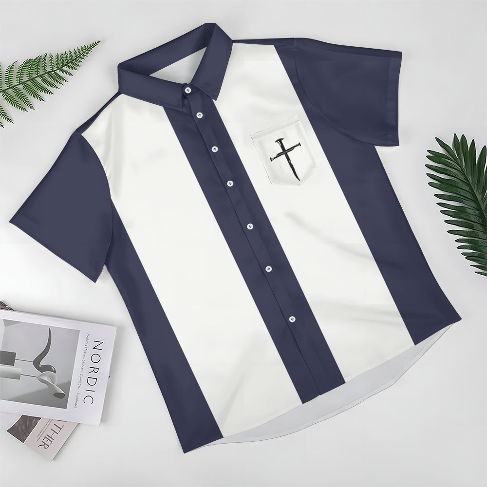 Mens Print Casual Short Sleeve Shirt 2504000396