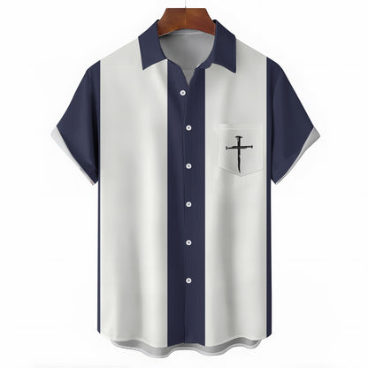 Mens Print Casual Short Sleeve Shirt 2504000396