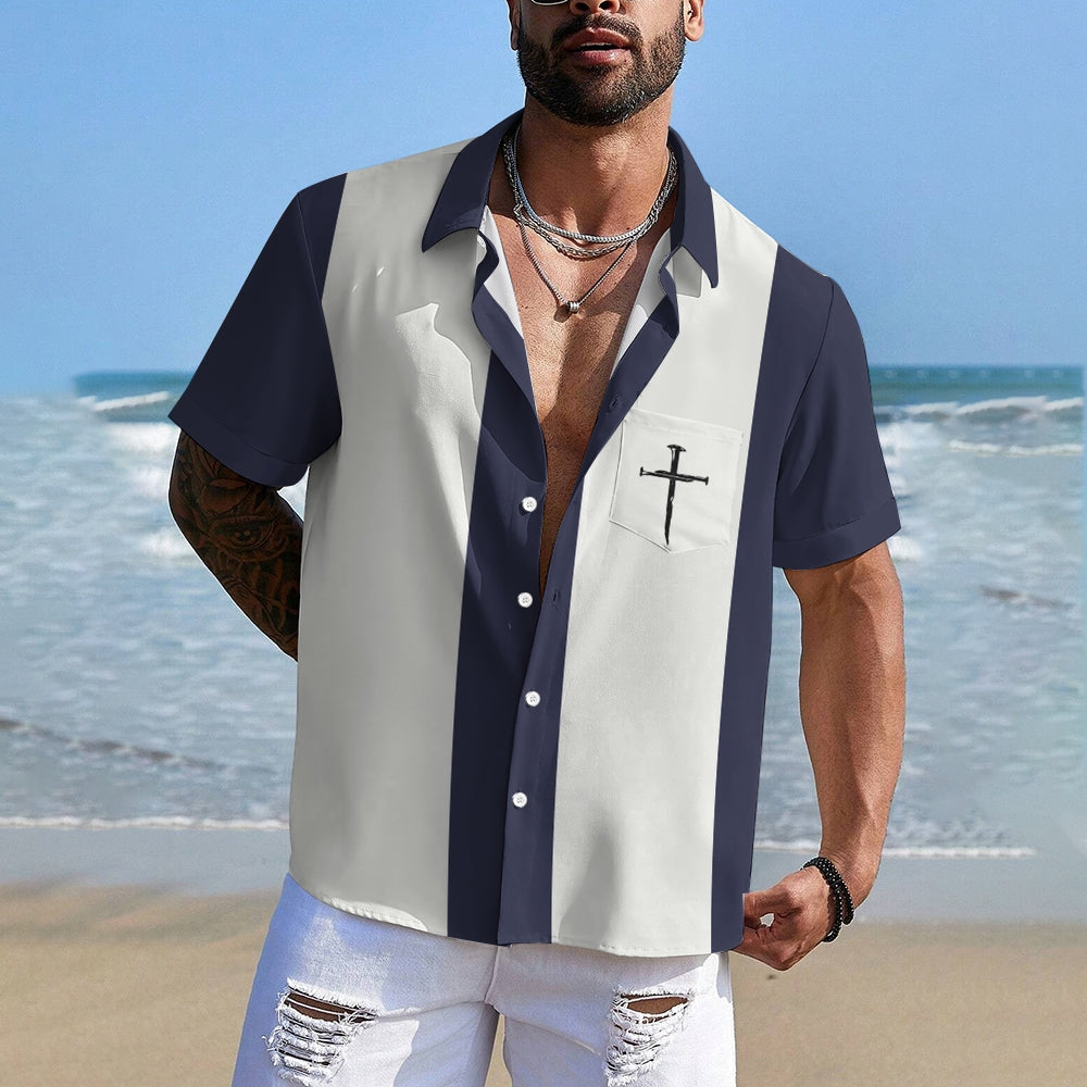 Mens Print Casual Short Sleeve Shirt 2504000396