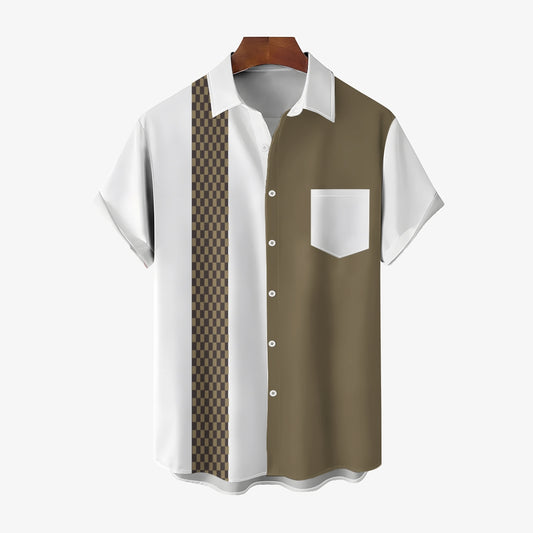 Mens Print Casual Short Sleeve Shirt 2504000398