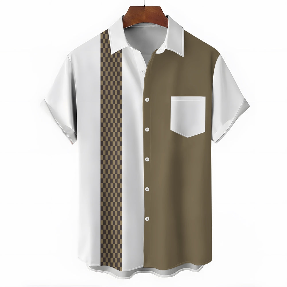 Mens Print Casual Short Sleeve Shirt 2504000398