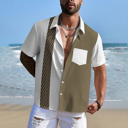 Mens Print Casual Short Sleeve Shirt 2504000398