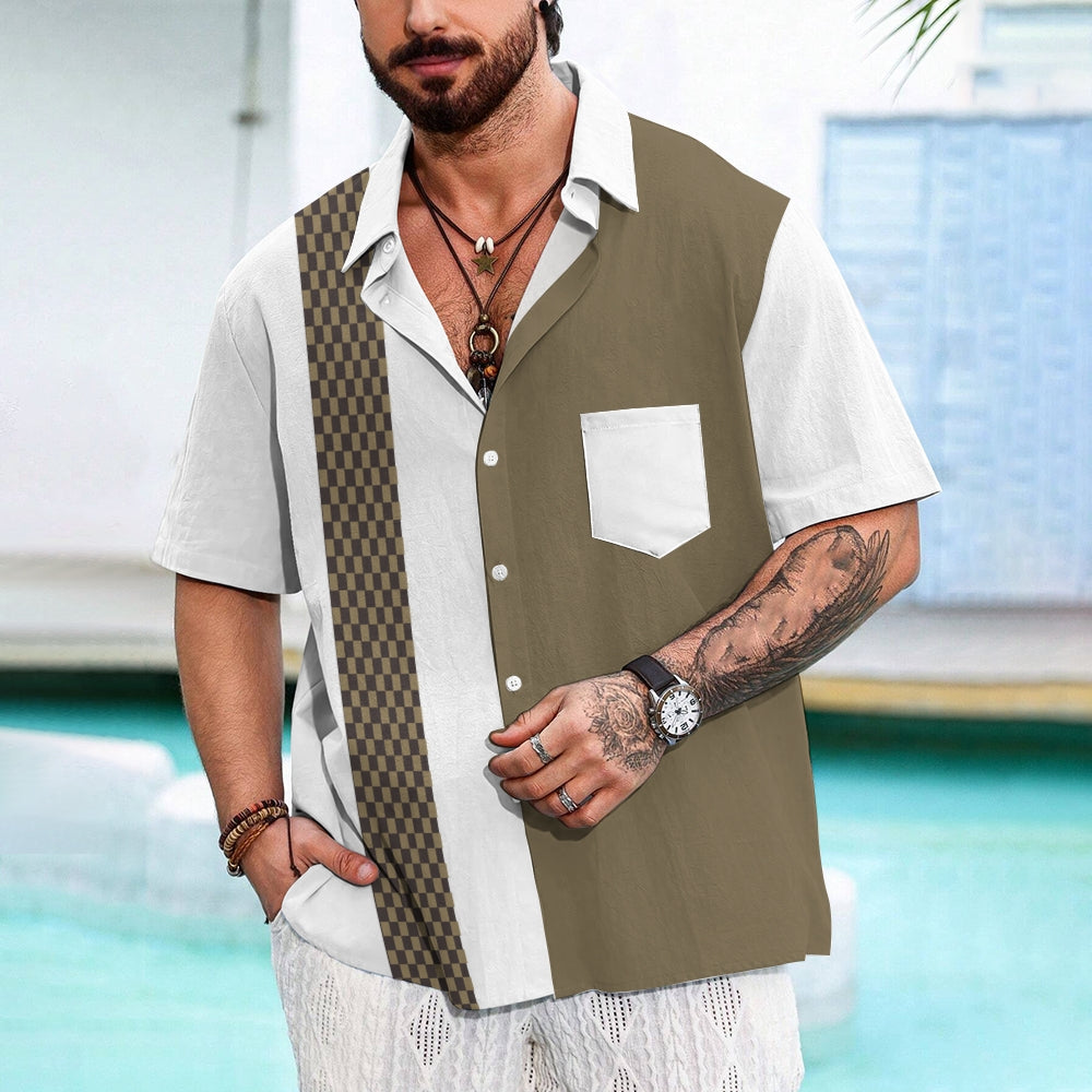 Mens Print Casual Short Sleeve Shirt 2504000398