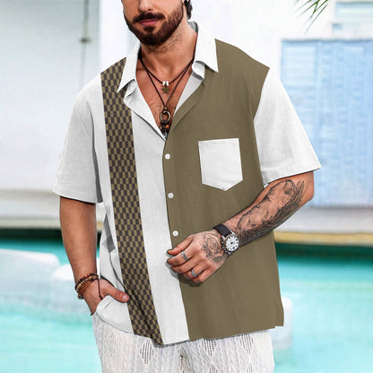 Mens Print Casual Short Sleeve Shirt 2504000398