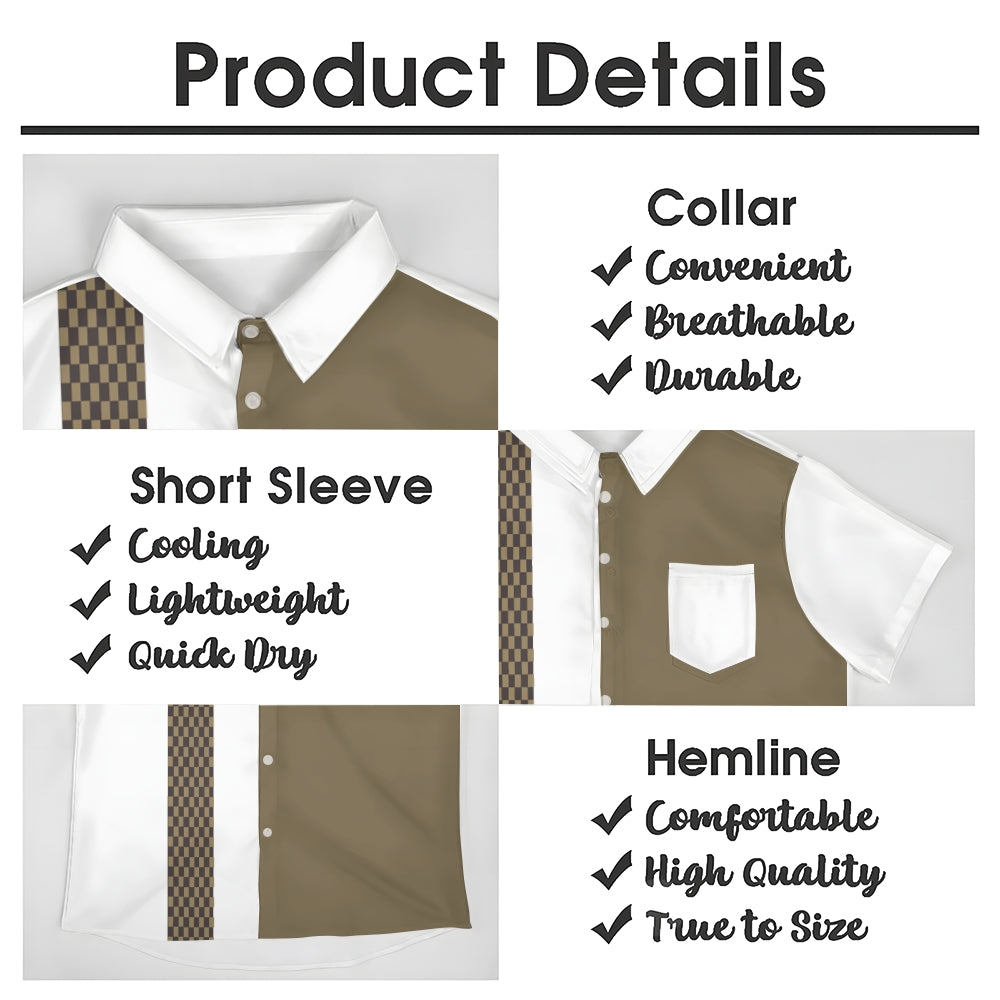 Mens Print Casual Short Sleeve Shirt 2504000398