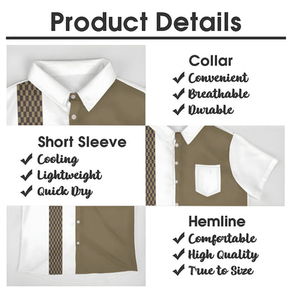 Mens Print Casual Short Sleeve Shirt 2504000398