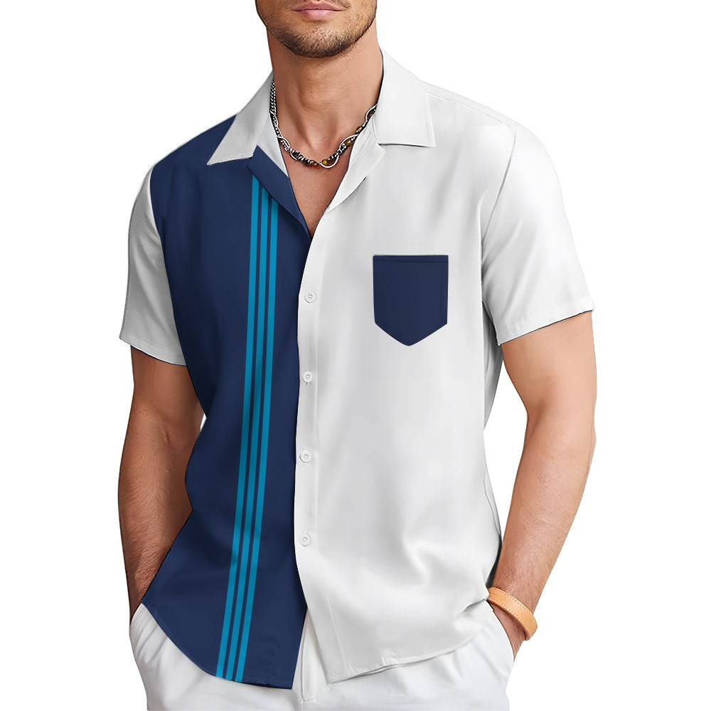 Mens Print Casual Short Sleeve Shirt 2504000399
