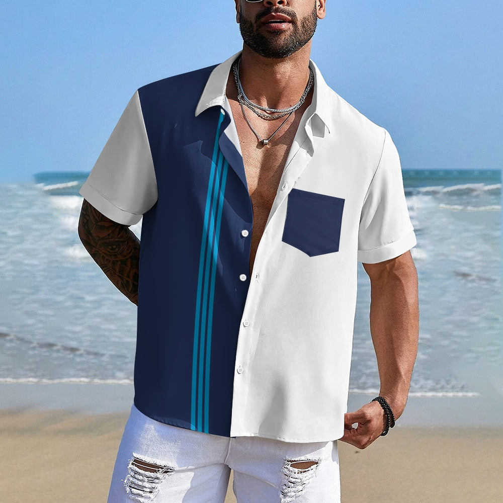 Mens Print Casual Short Sleeve Shirt 2504000399