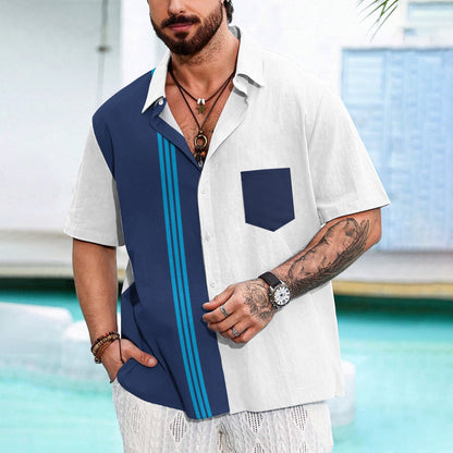 Mens Print Casual Short Sleeve Shirt 2504000399
