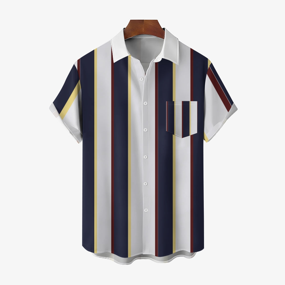 Mens Print Casual Short Sleeve Shirt 2504000402