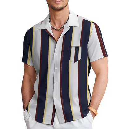 Mens Print Casual Short Sleeve Shirt 2504000402