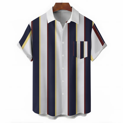 Mens Print Casual Short Sleeve Shirt 2504000402