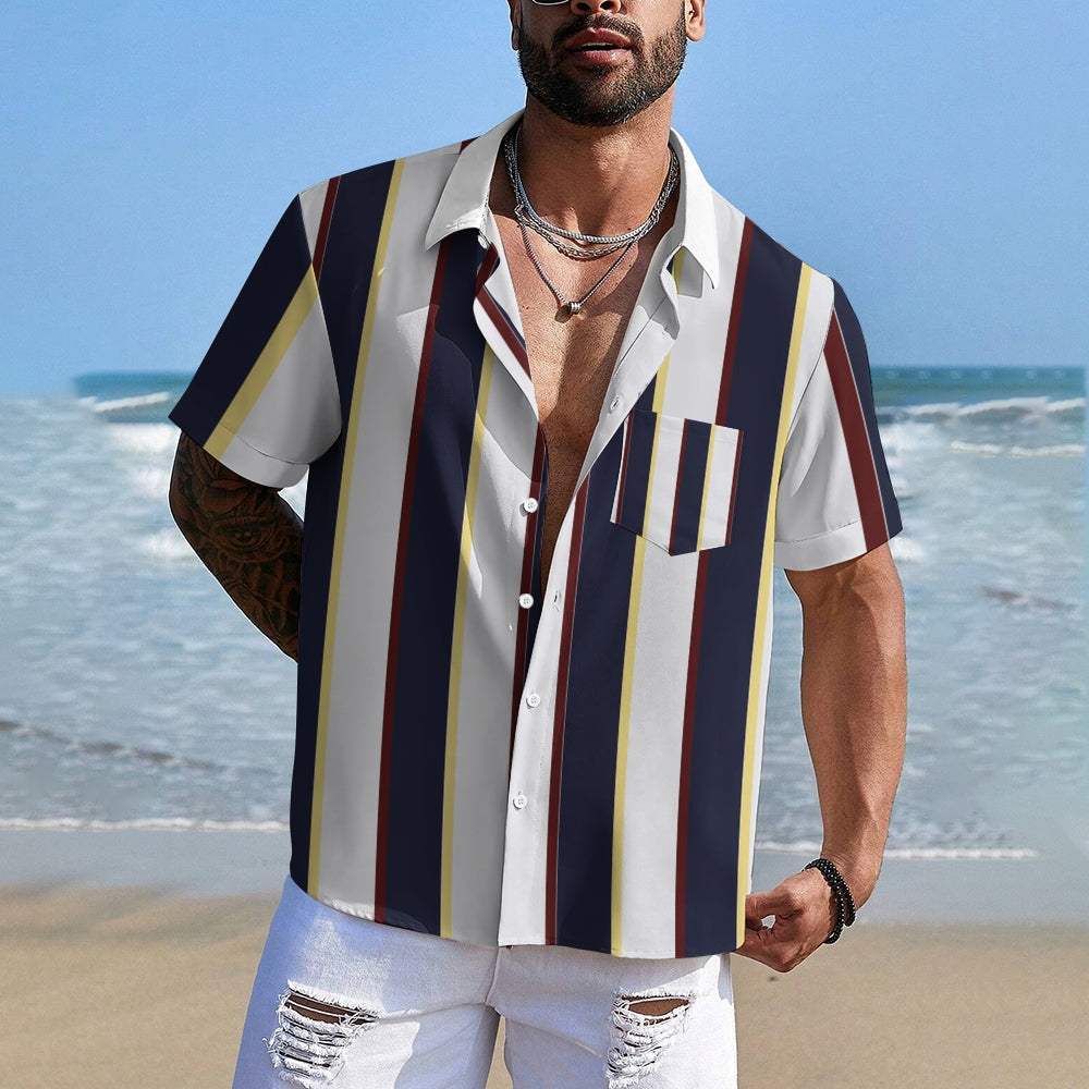 Mens Print Casual Short Sleeve Shirt 2504000402