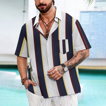 Mens Print Casual Short Sleeve Shirt 2504000402