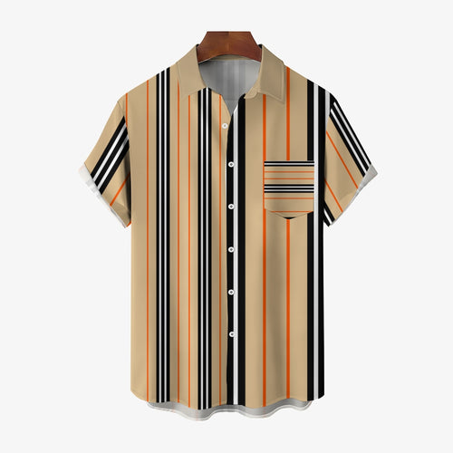 Mens Print Casual Short Sleeve Shirt 2504000403