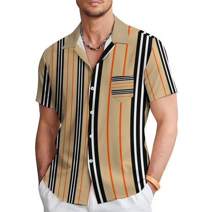 Mens Print Casual Short Sleeve Shirt 2504000403