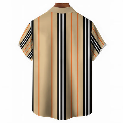 Mens Print Casual Short Sleeve Shirt 2504000403