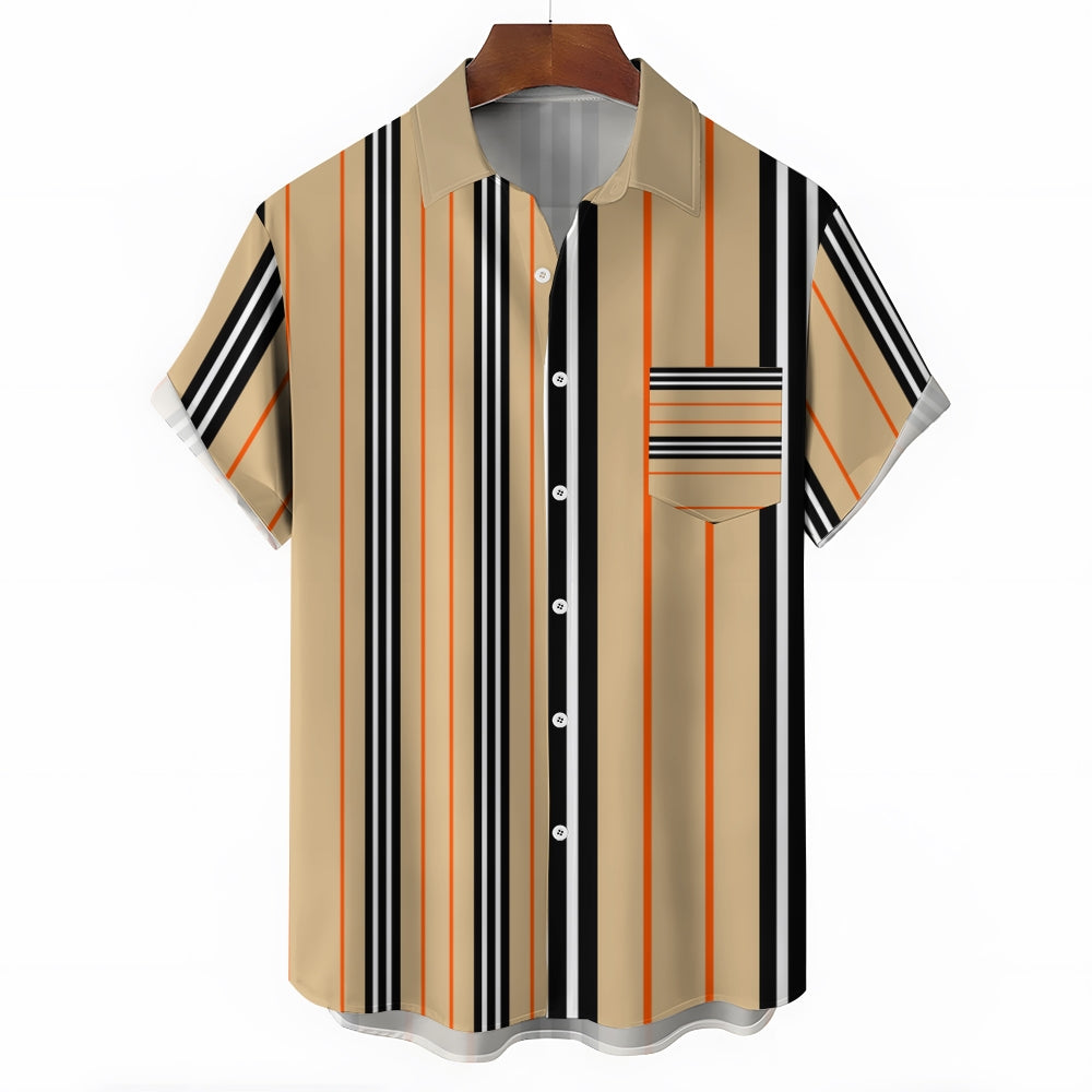 Mens Print Casual Short Sleeve Shirt 2504000403