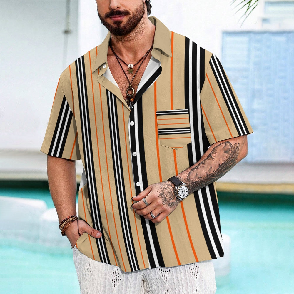Mens Print Casual Short Sleeve Shirt 2504000403