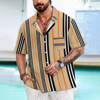 Mens Print Casual Short Sleeve Shirt 2504000403