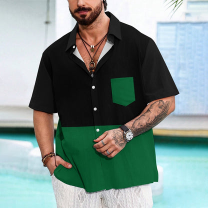 Mens Print Casual Short Sleeve Shirt 2504000405