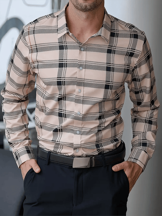 Men's Plaid Business Casual Shirt