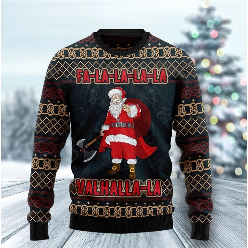 Men Fashion Autumn And Winter Graphics Christmas Casual Sweater