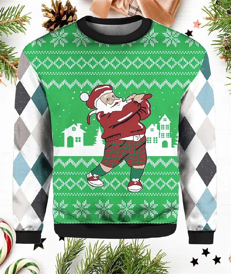 Men Fashion Autumn And Winter Graphics Christmas Casual Sweater
