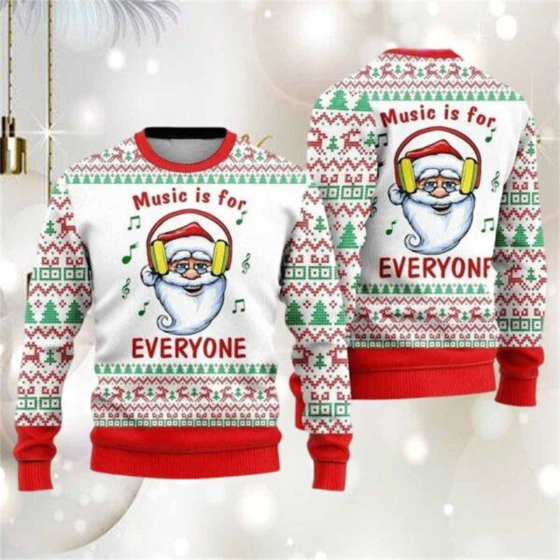 Men Fashion Autumn And Winter Graphics Christmas Casual Sweater