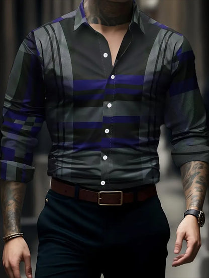 Men's Plaid Business Casual Shirt