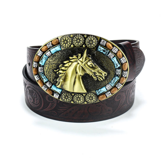 2025 Trendy Retro Men’s Western Denim Belt