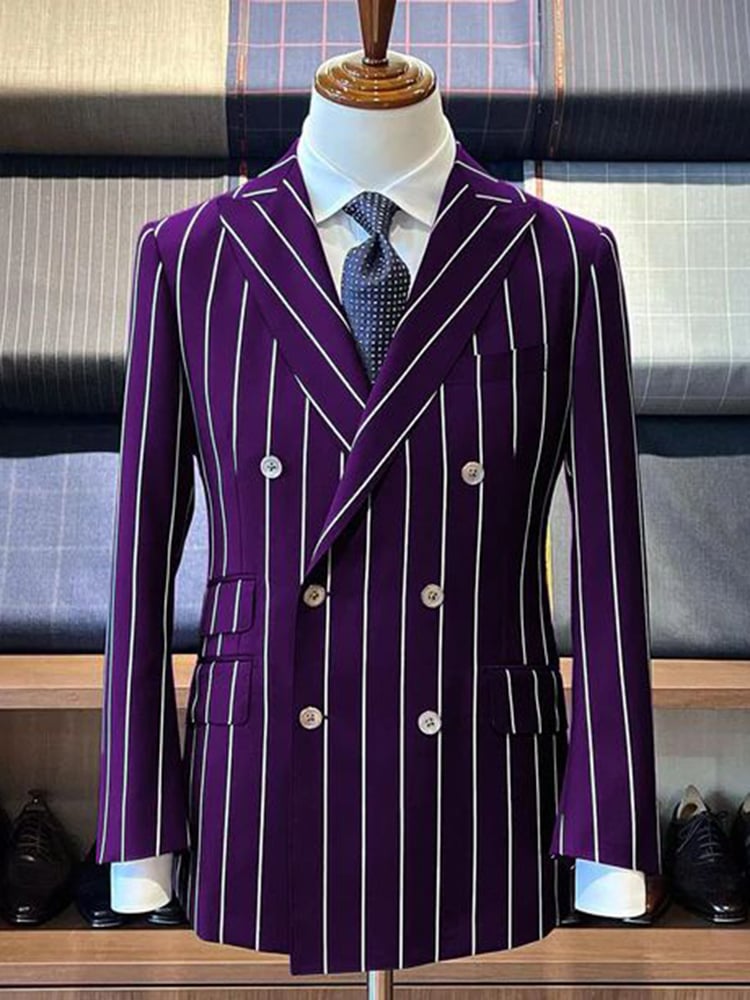 ManMen's Luxury Business Stripe Blazers