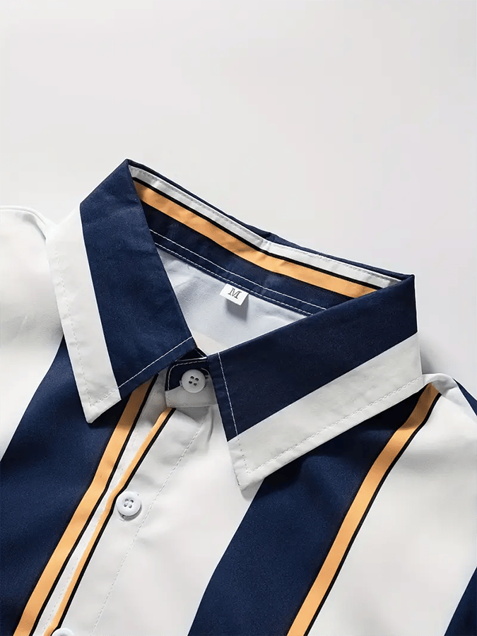 Men's Striped Business Casual Shirt