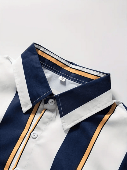 Men's Striped Business Casual Shirt